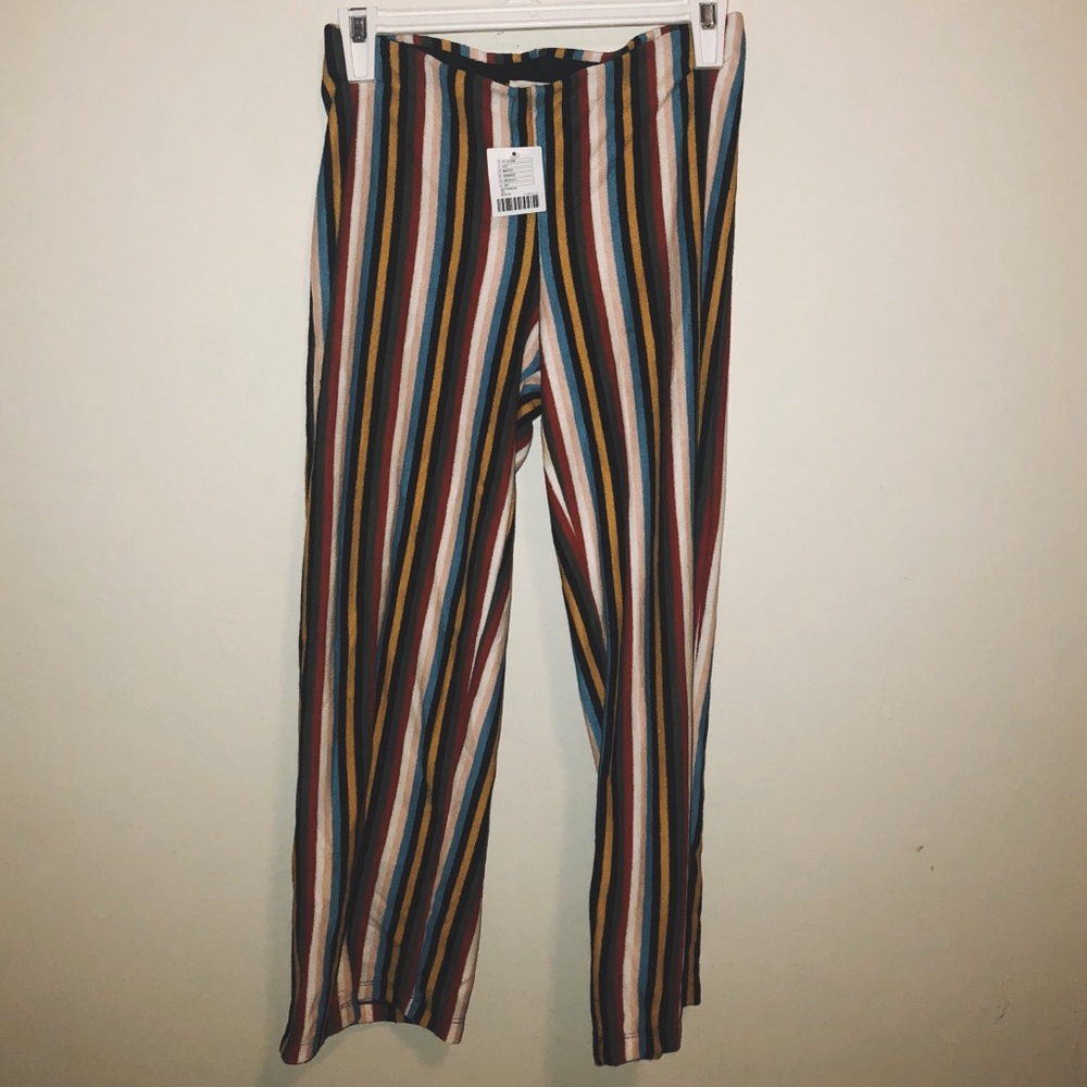 Multicolor Striped Culottes